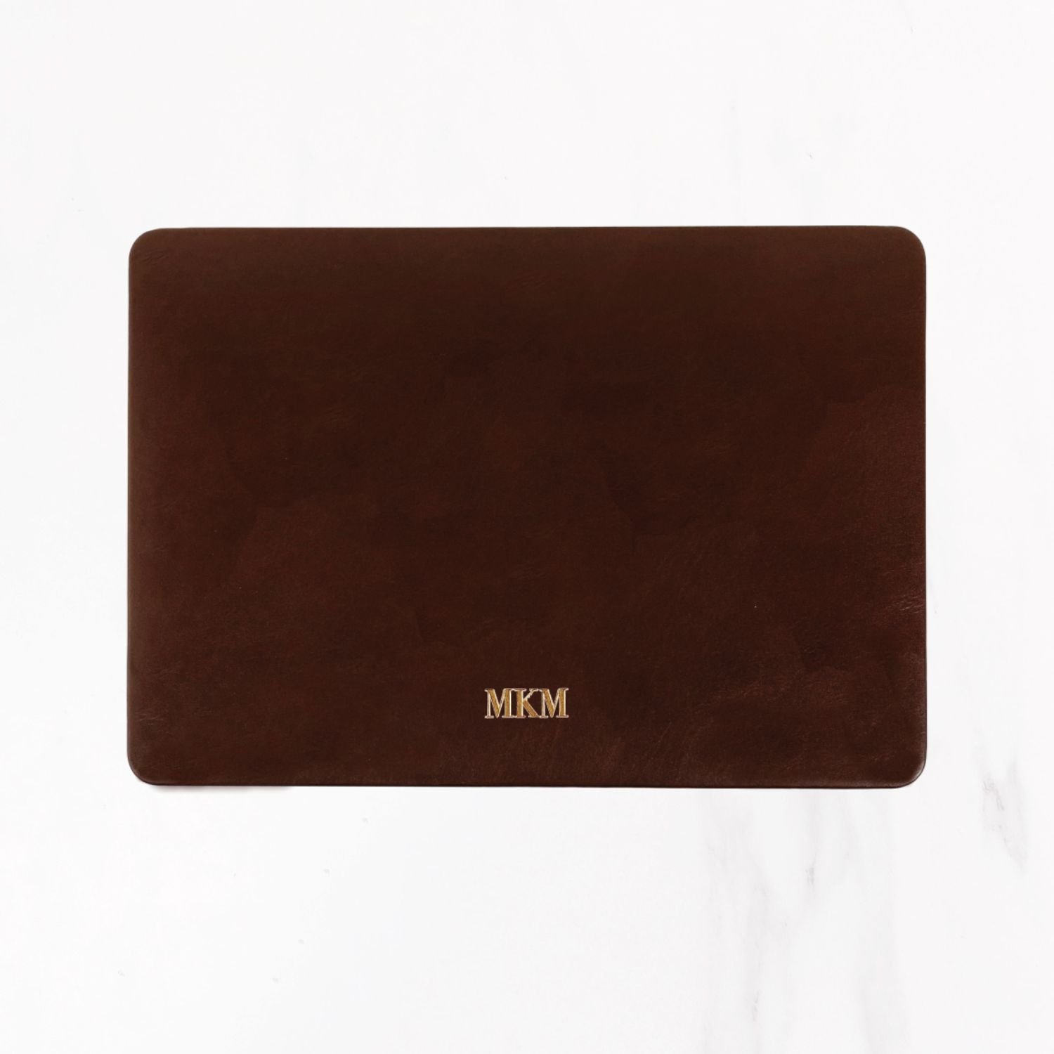Macbook Series - Smooth Leather Hard Shell Case - Dark Brown